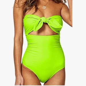 Amazon neon one piece swimsuit size large